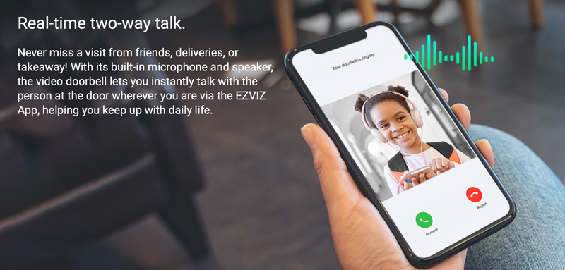 Ezviz DB2C  WiFi Battery Doorbell with Indoor Chime